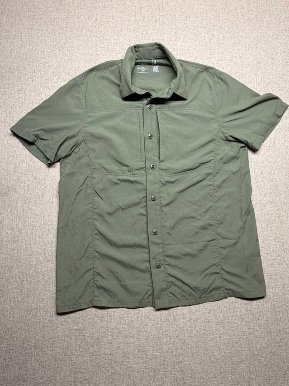 Triple Aught Design Men’s Medium Olive Green Short Sleeve Shirt Made in USA